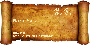 Nagy Vera névjegykártya