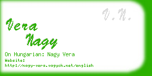 vera nagy business card